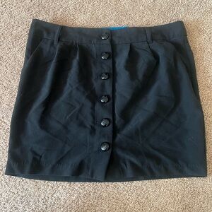 Black Button-Up Women's Skirt